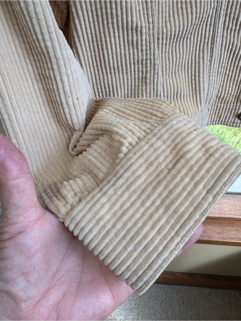 J. JILL Corduroy and Velvet Jacket Cream Large - Picture 3 of 6
